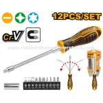 Ingco | 12 Pcs Flexible Shaft Screwdriver Set (AKSDFL1208)