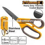 Ingco | Rubber Grip Long-blade Scissors (HSCRS812108) - 8 inch
