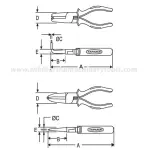 Taparia | Circlip Pliers - Bent Nose (1442C) - 7 inch